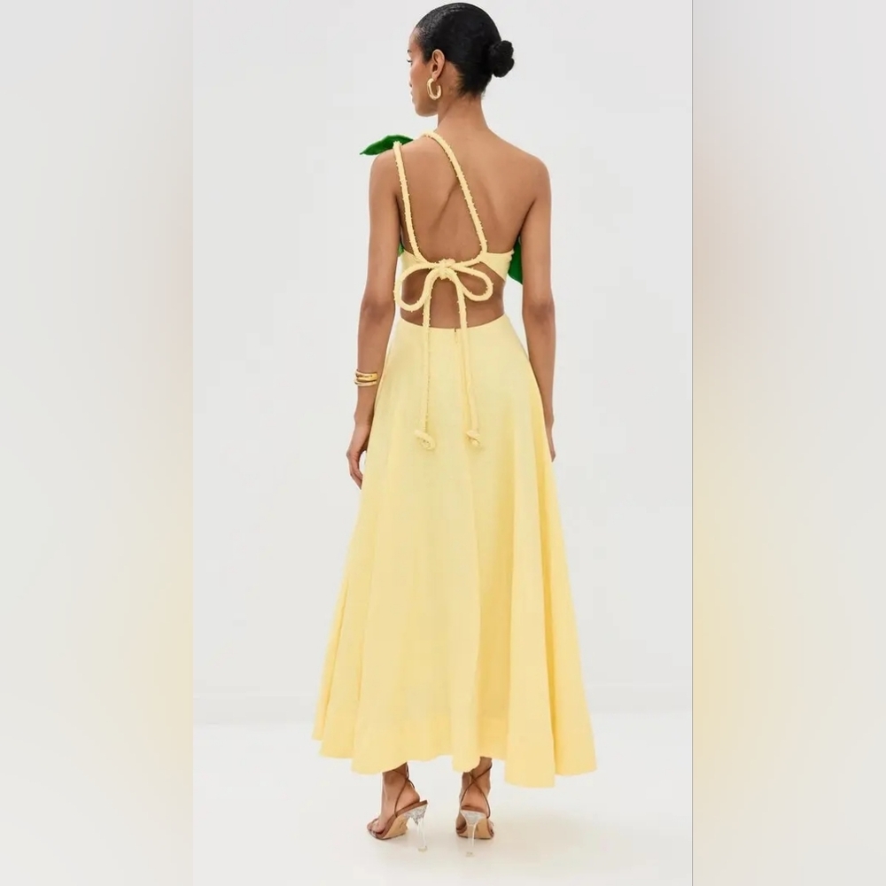 S2. NWT FARM RIO PALM TREE CUTWORK MIDI DRESS - Picture 4 of 11